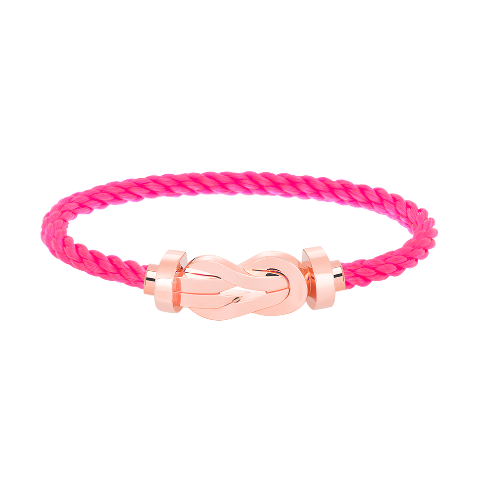 FRED CHANCE LARGE 8 FIGURE BUCKLE NO DIAMOND BRACELET ROSE GOLD