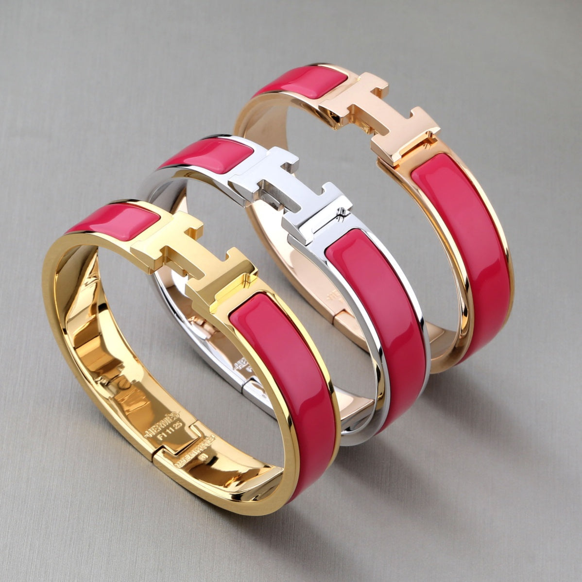 HERMES H RED BRACELET