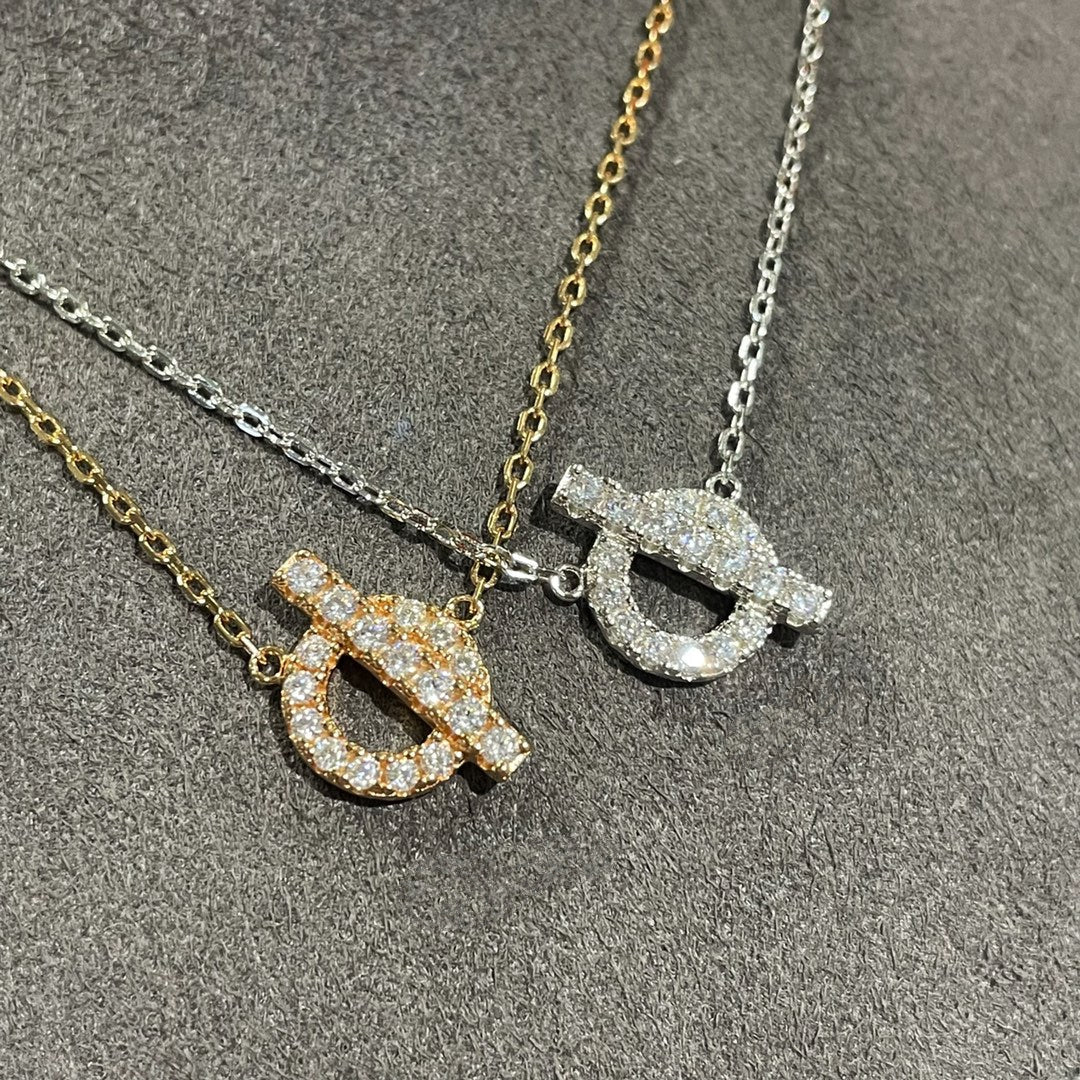 HERMES ECHAPEE NECKLACE DIAMOND