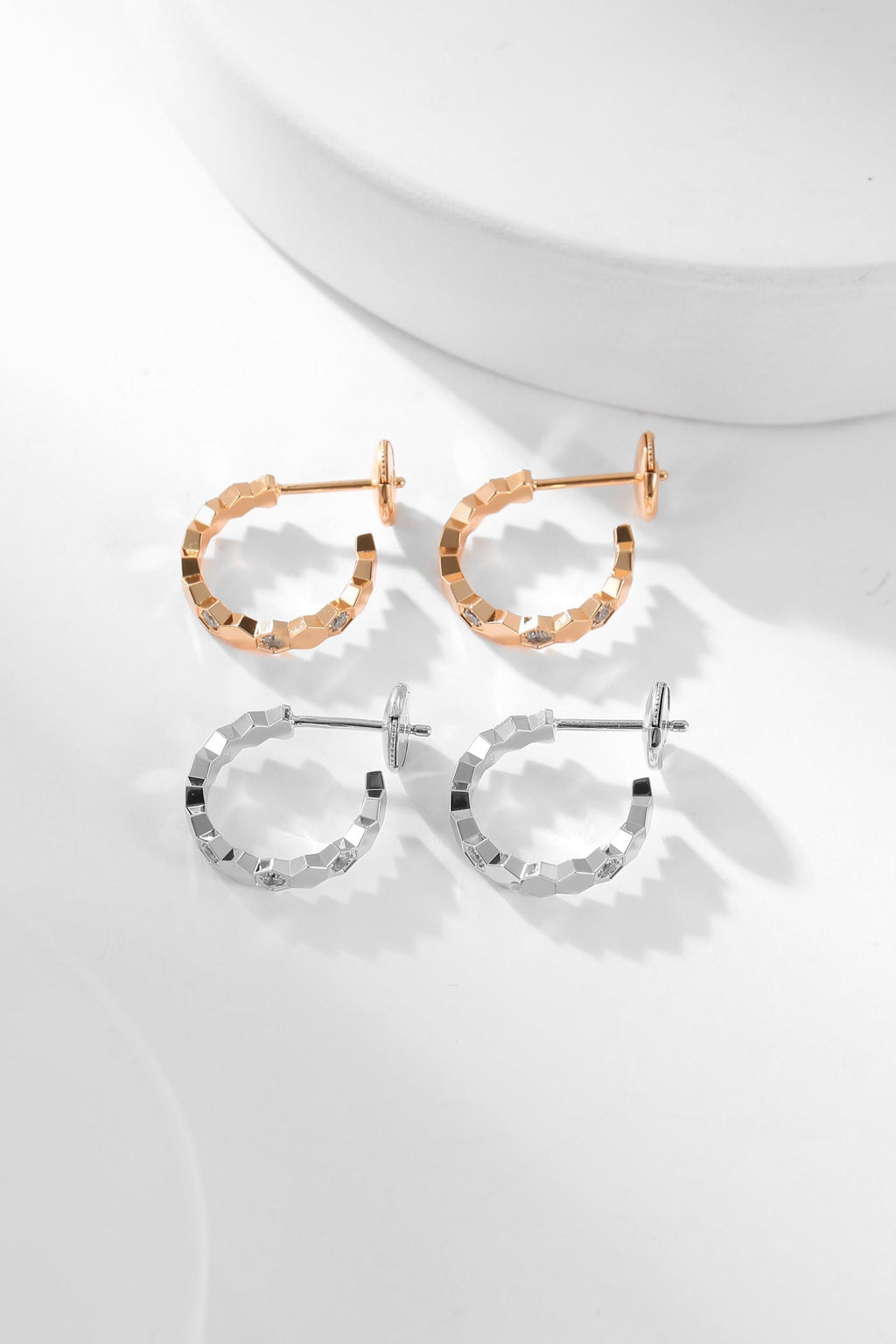 CHAUMET BEE LOVE DIAMOND HOOP EARRINGS