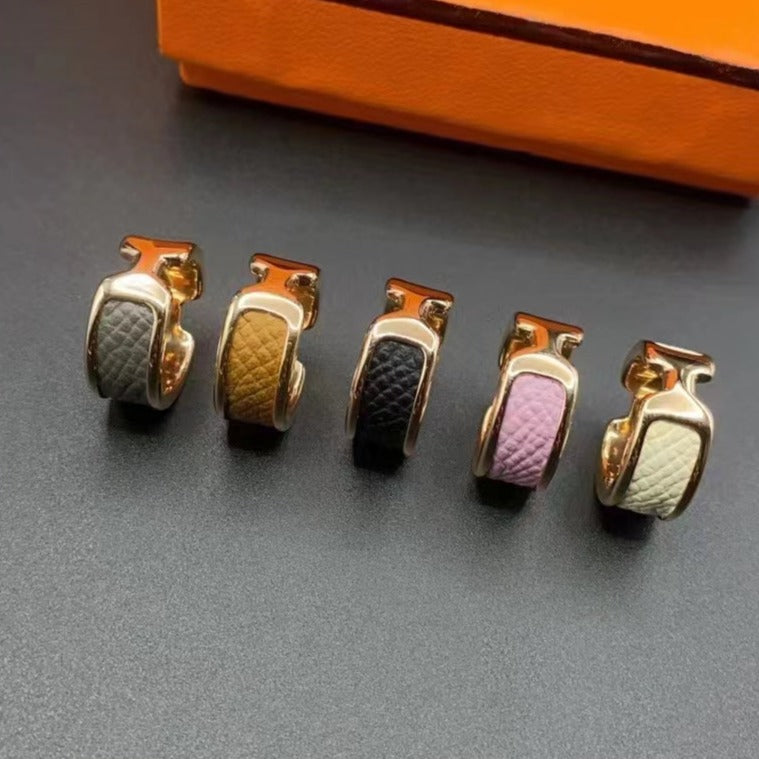 HERMES OLYMPE PINK GOLD RING