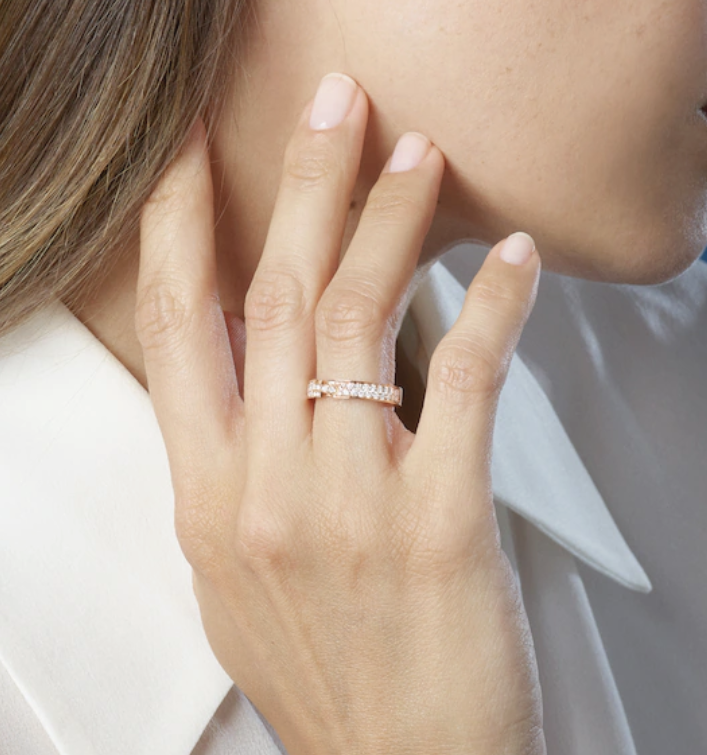 CHAUMET ALLIANCE LIENS VIDENCE PAVED DIAMOND 4MM RING