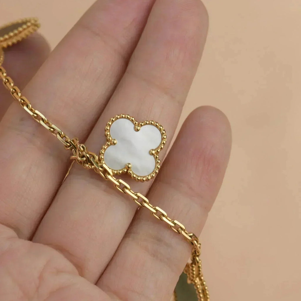 VCA LUCKY SPRING 5 MOTIF GOLD BRACELET
