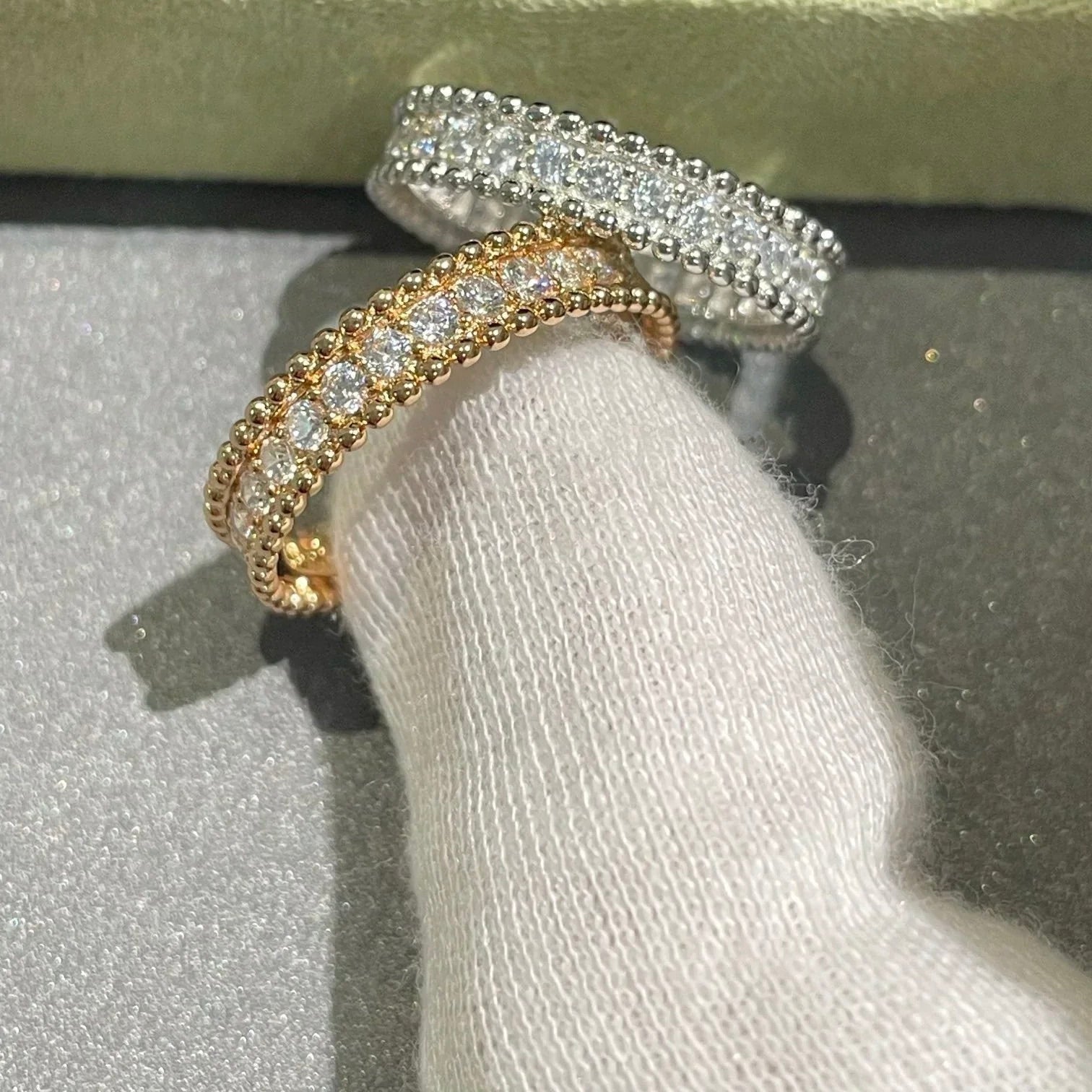 VCA PERLEE DIAMOND SILVER RING
