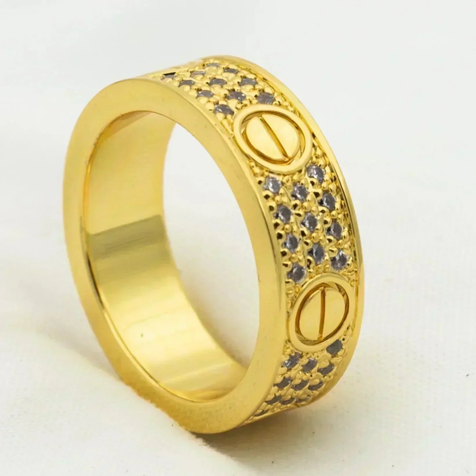 CARTIER LOVE RING 5.5MM DIAMONDS PAVED