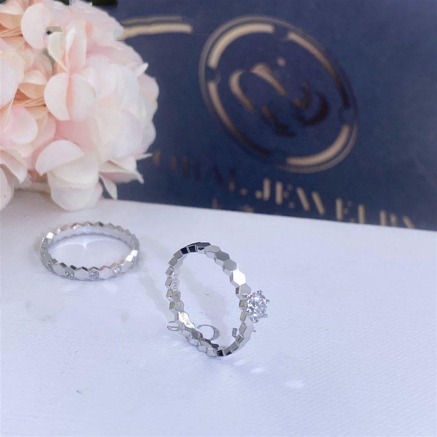 CHAUMET BEE LOVE RING SILVER 1 DIAMOND